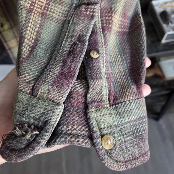 Nautica Large 100% Cotton Plaid Button-Down Shirt Heavy Duty Warm - Picture 5 of 8